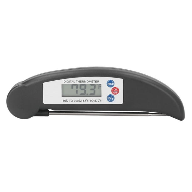 Termómetro digital para carne, alimentos y dulces, termómetro de cocina  digital de lectura rápida para hornear en casa (negro)