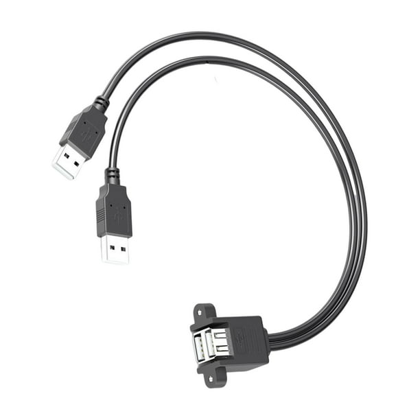 USB 3.0 - Hembra a doble USB macho de alimentación adicional cable  adaptador divisor Y-Cable negro