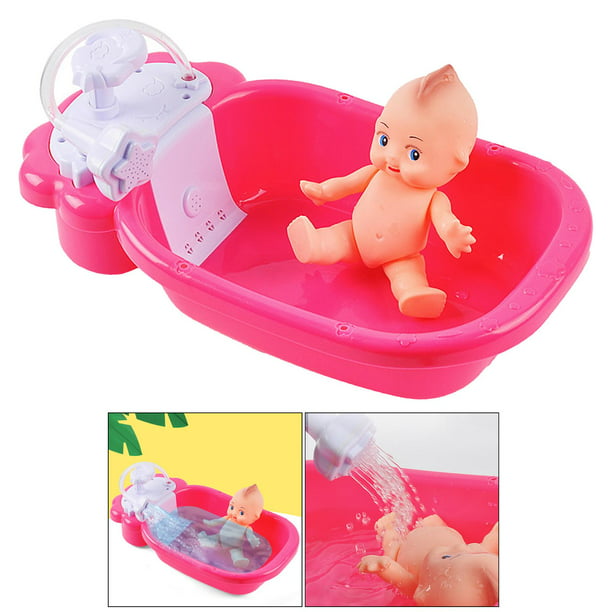 Recién Nacido muñeca bañera espray bañera de juguete Infante niño simulan  jugar juguete de plástico - Bañera con muñeca Baoblaze Bañera de muñeca  Reborn