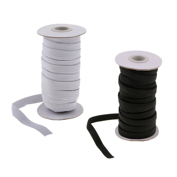 1 yarda blanca y negra redonda elástica para costura artesanal bricolaje  ropa de color bandas elásticas para costura manualidades decoración cinta