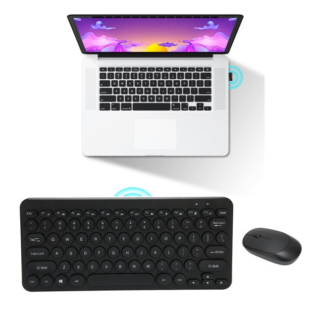 Teclado inalámbrico para juegos multimedia impermeable de 2,4 GHz con ratón  ergonómico inalámbrico USB, control DPI para ordenador de sobremesa, color