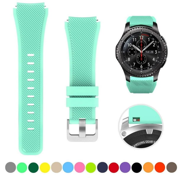 Correa de silicona para Samsung Galaxy Watch, pulsera de 20mm, 22mm, 46mm,  42mm, Gear S3, Sport Frontier Active 2, Huawei GT 2/2e