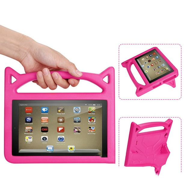 Funda para iPad de 7.ª generación para niños: funda ligera a prueba de  golpes con soporte de asa para iPad de 7.ª generación de 10,2'' oso de  fresa Juguete