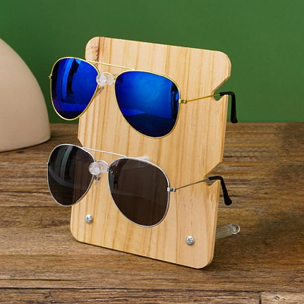 MyGift Organizador de lentes de sol de madera montado en la pared con  acabado blanqueado, soporte para lentes de sol de entrada, exhibición de  gafas
