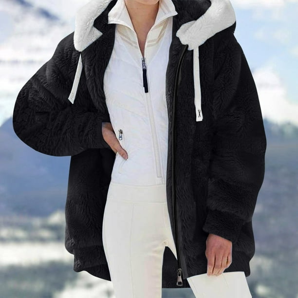 Chaquetas de forro polar para hombre, sudaderas con cremallera, abrigo de  peluche de sherpa sólido, abrigo de invierno cálido y mullido con capucha  de