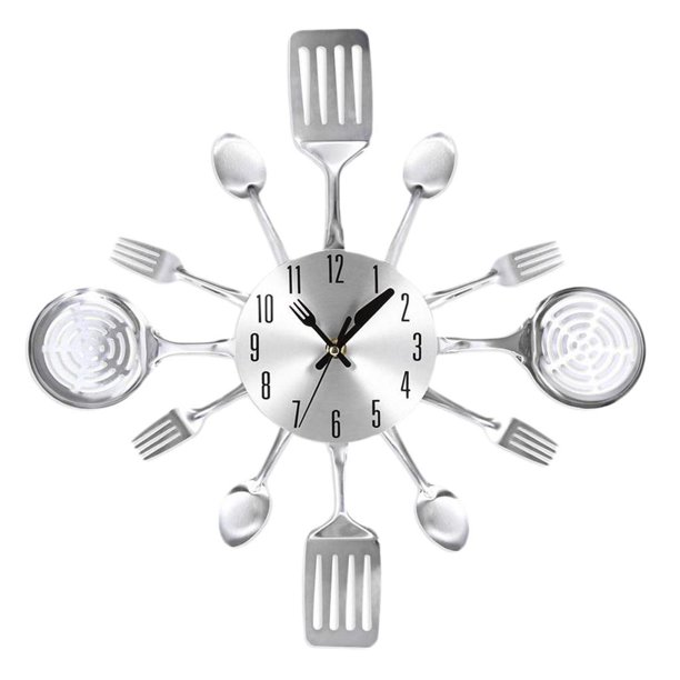 Reloj de Pared, 10 Pulgadas de Metal Frying Pan Decoración del hogar Reloj  de Pared de la Cocina - Cocina Temática Reloj de Pared único con un  Destornillador : : Hogar y