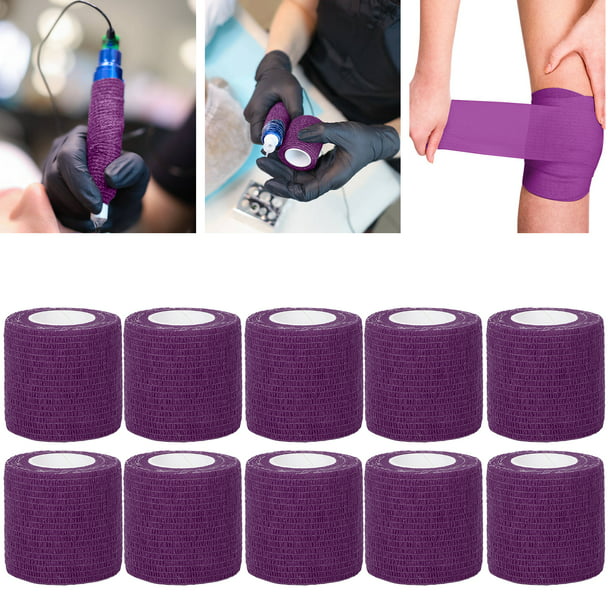 Envoltura de vendaje autoadhesivo de 10 piezas cinta adhesiva de fitness  deportiva para vendaje muscular autoadhesivo elástico desechable ANGGREK