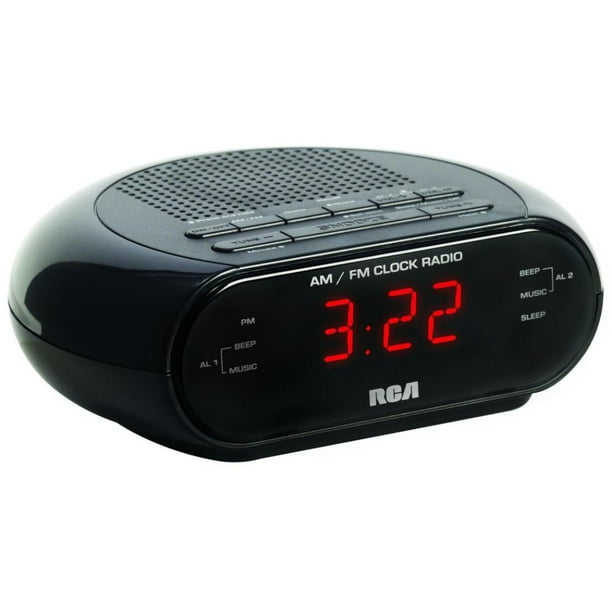 Radio Reloj Despertador RC-205 RCA Display 0.6 Pulgadas RCA Radio AM-FM  Negro