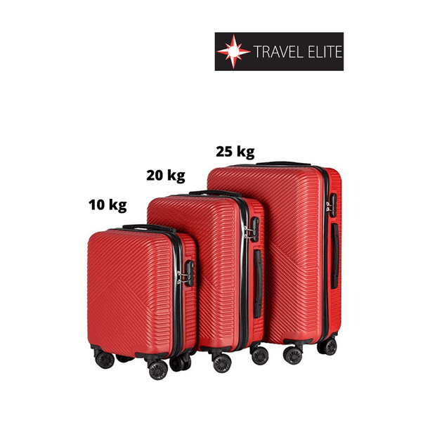 Travel Elite - Set de 3 Maletas de Viaje, G (25 kg), (20 kg), Carry On kg), Varios colores roj Travel Elite , | Walmart en