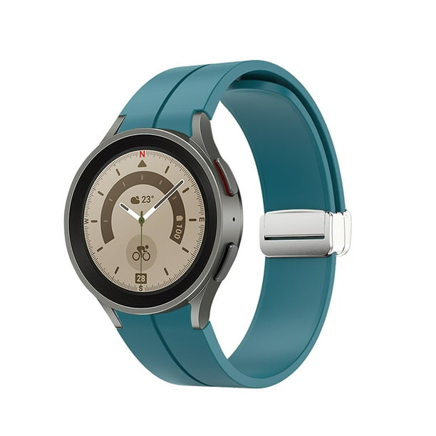 Para Samsung Galaxy Watch 5 40mm 20mm Correa de reloj de silicona con  cierre magnético de