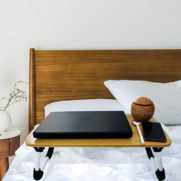 mesa para laptop idea nuova bambú mesa cama mediana