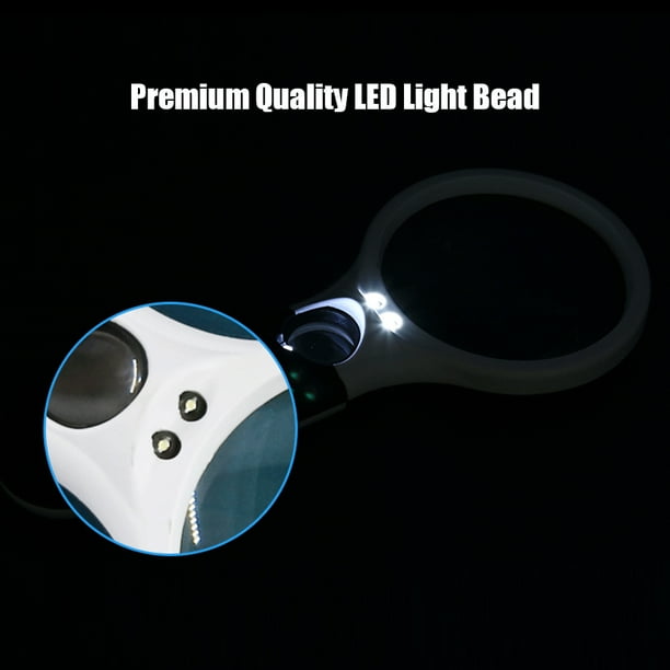 Lupas con carga USB Luz LED Lupas de gran aumento para la