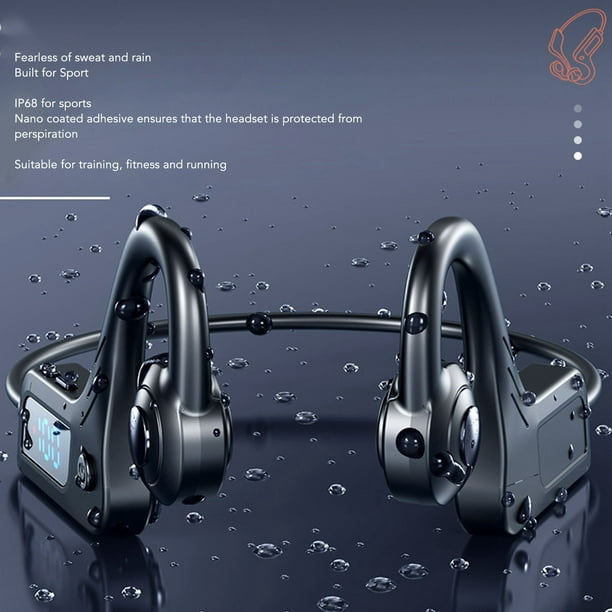Auriculares con sonido óseo diseño ergonómico multifunción auriculares  abiertos resistentes al agua ANGGREK
