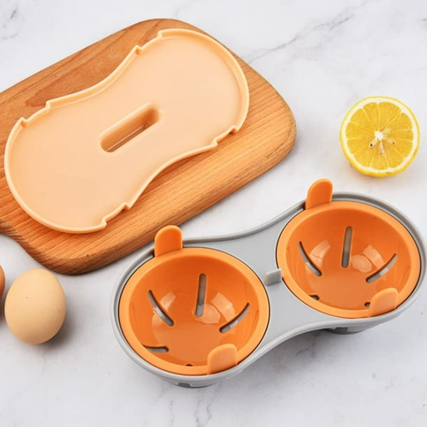 JM Cazador furtivo de huevos para microondas - Cocedor de huevos -  Utensilio de cocina - Al vapor - Utensilio de cocina - 22 cm - azul JM
