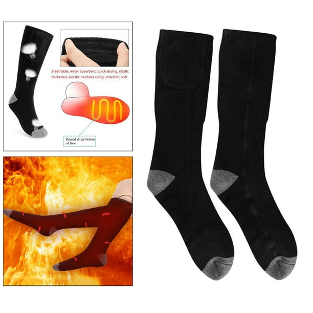 Calcetines calefactables para hombre y mujer, de térmico recargable, con  pilas, calcetín calefactor Sunnimix Calcetines calentadores de pies