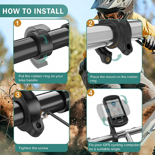 Soporte para bicicleta compatible con Garmin GPS Bike Computer, XOSS G/G+,  iGPSPORT GPS - Manillar de bicicleta 25,4 mm 31,8 mm Soporte para manillar  - Accesorios para deportes al aire libre