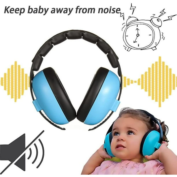 Orejeras para bebés, casco protector para niños, orejeras con cancelación  de ruido, protección auditiva ajustable, reducción de ruido para niños JAMW