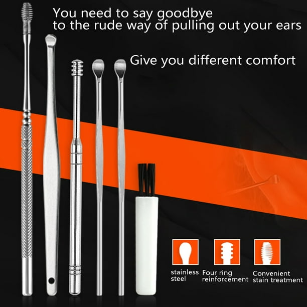 Kit de limpieza de oídos, herramienta segura de eliminación de cera de  oído, kit de eliminación de cerumen de oído, fácil de usar, sin dolor, con  caja