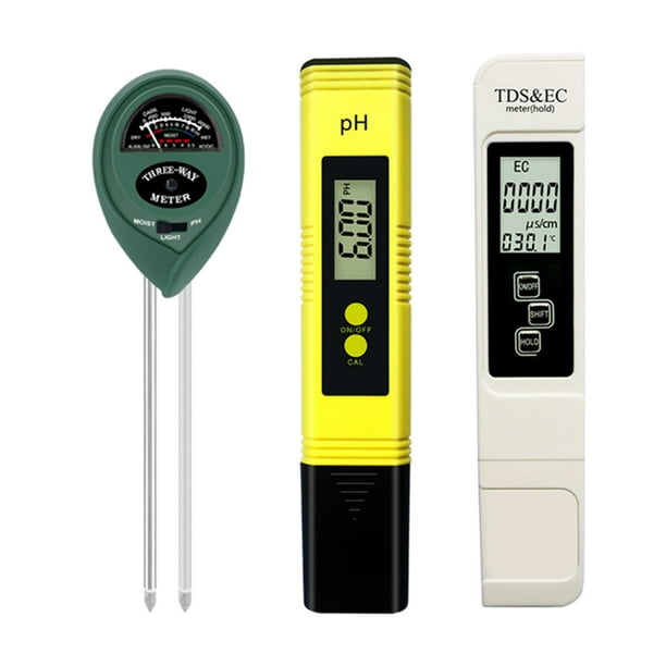 Medidor probador de PH del Set probador de del agua precisión 0-14 rango de  medición de PH para acuarios de agua potable kusrkot Medidor de humedad