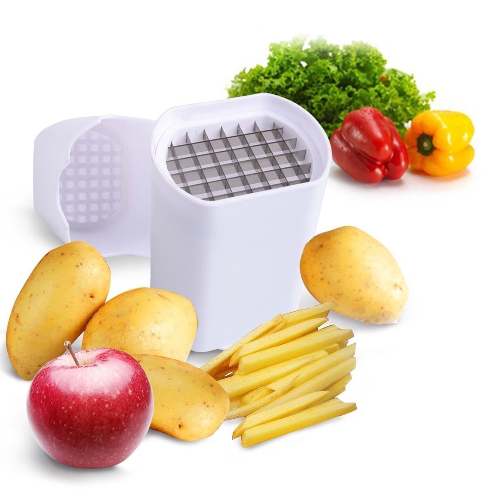 Cortador de patatas fritas Corte natural Cortador rápido Cortador de  patatas fritas Cortador de patatas Cortador de alimentos Dicer de verduras