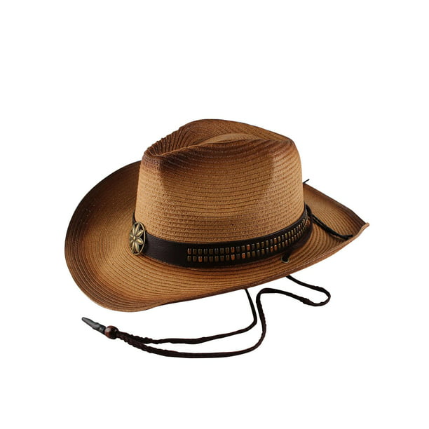Sombrero de vaquero de estilo occidental para niño, sombrero de de Panamá  de , sombrero de moda con hebilla de cordón, Colco Sombrero de vaquero