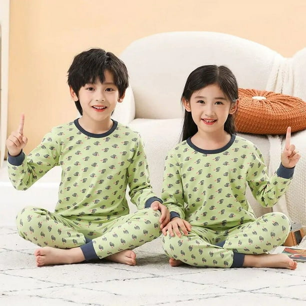 Pijamas de algodón de ajuste ceñido con estampado de amor de manga larga  para el día de San Valentín de la familia unisex para bebés y niños  pequeños