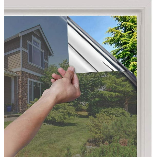 Película de ventana unidireccional para privacidad de hogar, lámina  espejada y reflectante para vidrio con protección UV y control térmico no  adhesiva