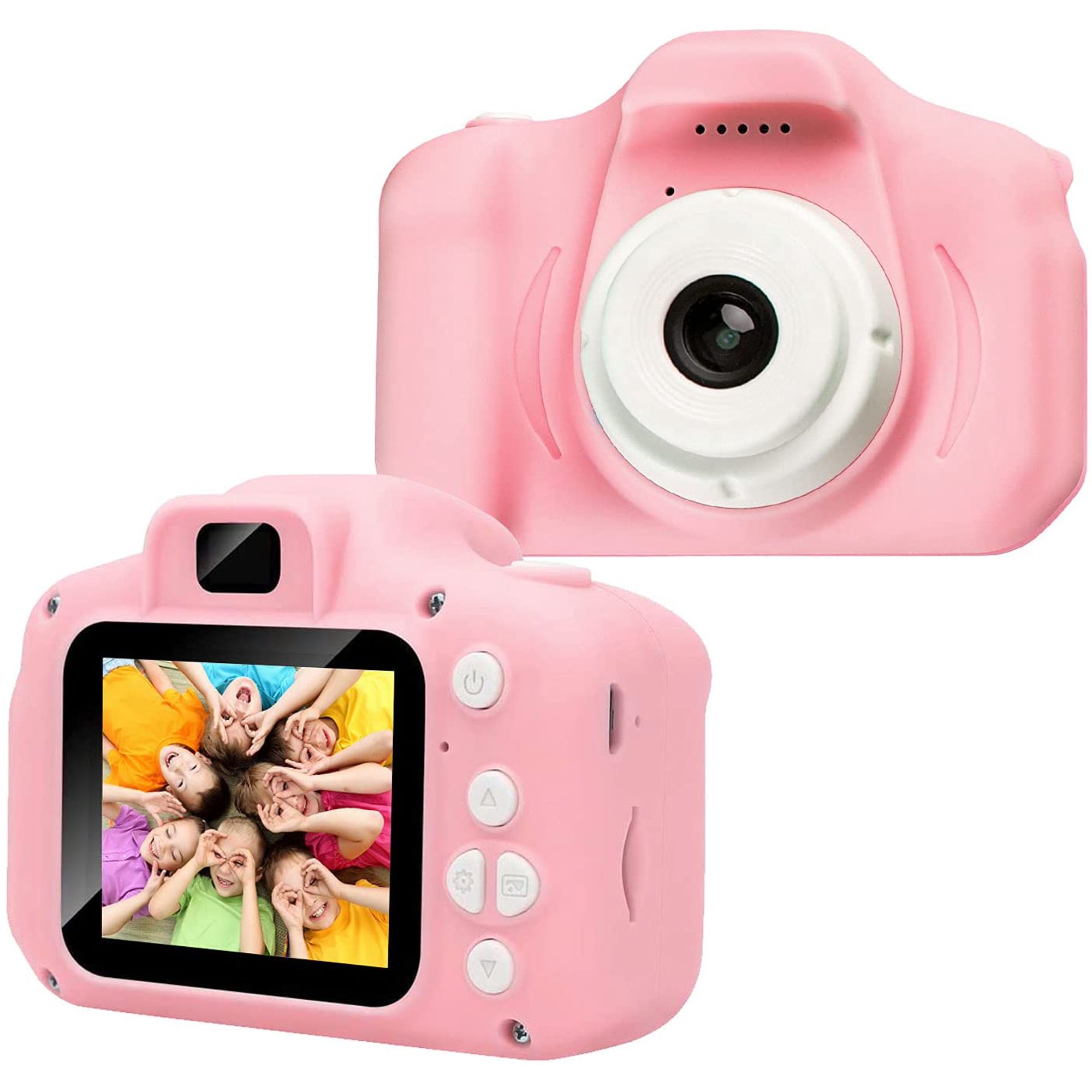 Cámara para niños, cámara digital para niños de 2,0 pulgadas, mini cámara  recargable para niños, niñas y niños de 3 a 10 años, vídeo HD 1080P,  tarjeta SD de 32 G (rosa)