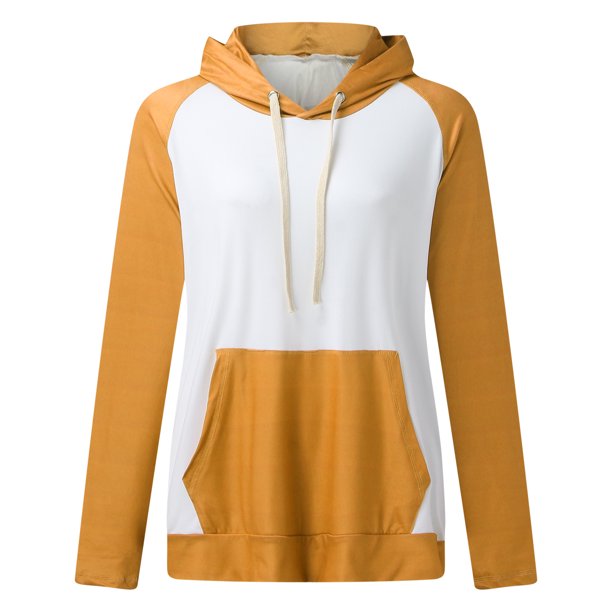 Gibobby Sudadera de mujer, Sudadera con capucha para mujer (Amarillo,M)  Gibobby