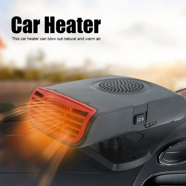 Calentador de aire montado en el coche 12V 150W Calentamiento rápido  Descongelador de parabrisas de coche Desempañador de coche Bajo ruido  Encendedor