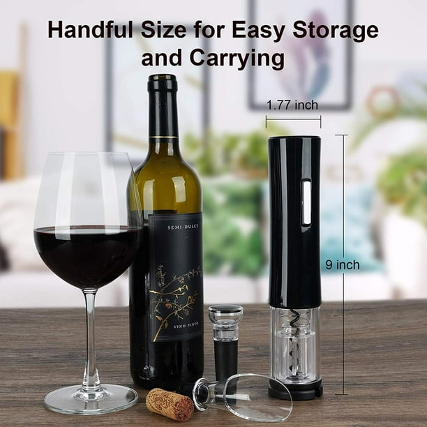Abridor de vino eléctrico abridor de sacacorchos eléctrico automático para  botellas de vino recargable (acero inoxidable)