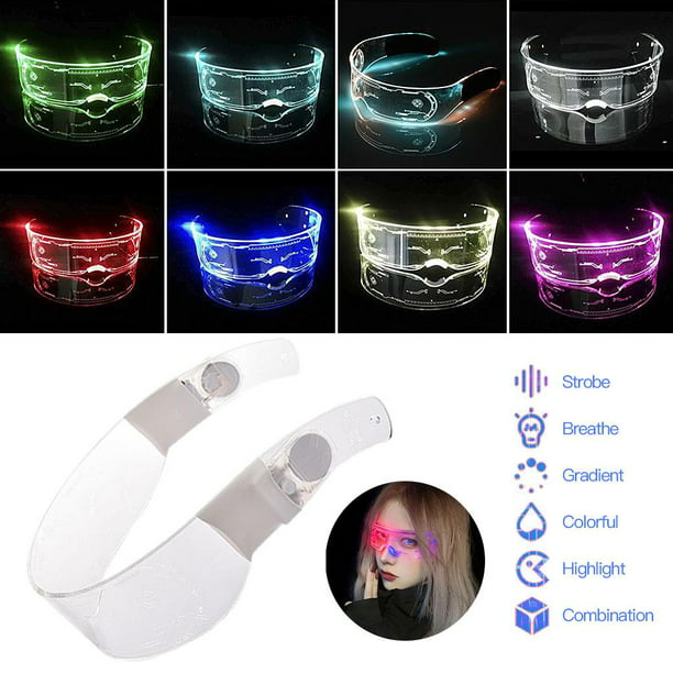 Gafas de pantalla animadas LED iluminadas con control de smartphone