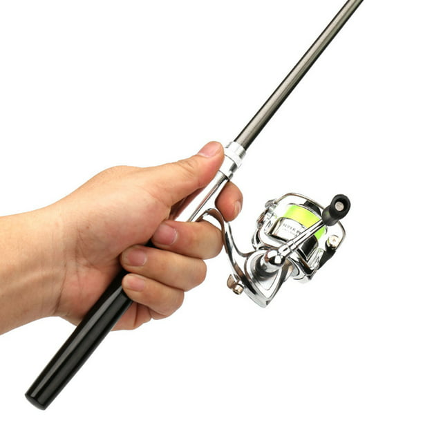 Comprar Mini caña de pescar telescópica de bolsillo portátil, caña de pescar  plegable con rueda de carrete