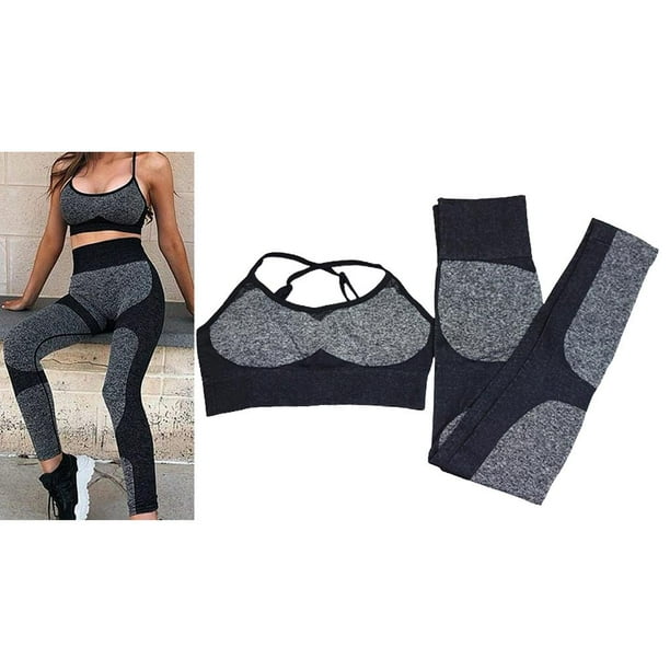 s deportivos para mujer de jogging, Pantalones deportivos de 2 piezas +  deportivo, Conjuntos de ropa Conjunto de de yoga S DYNWAVEMX Traje de  entrenamiento para mujeres