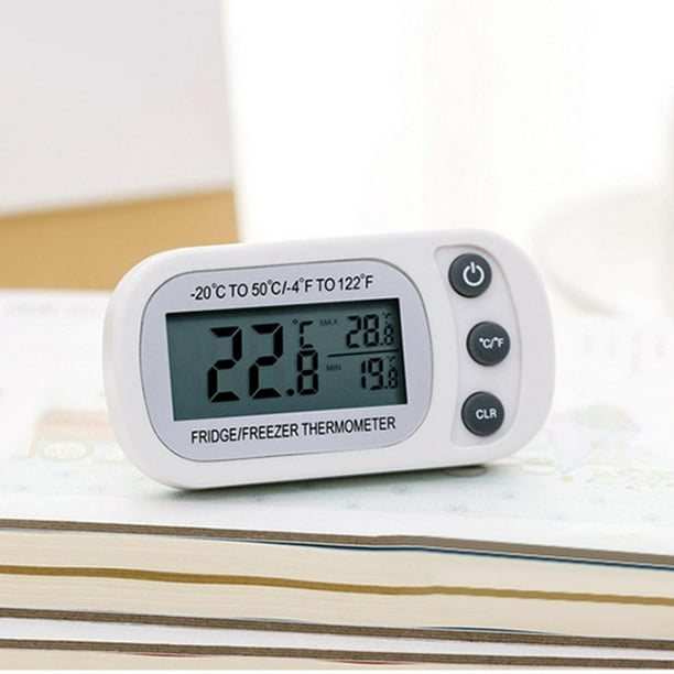 Termómetro digital para nevera y congelador con alarma de temperatura y  función máxima mínima – Termómetro de refrigerador para refrigerador y