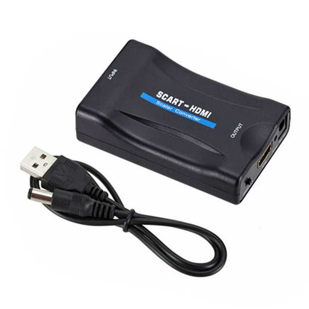 CONVERTIDOR CONVERSOR DE EUROCONECTOR a HDMI + CABLE USB ALIMENTADOR
