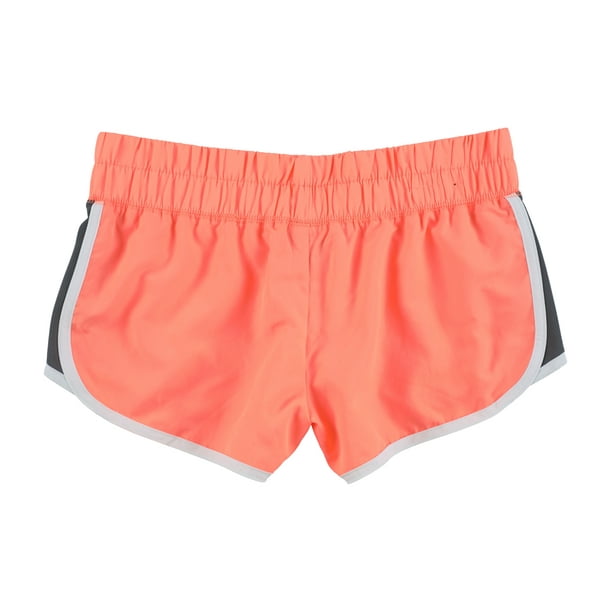Aeropostale Womens Neon Running Athletic Workout Shorts, Orange, X