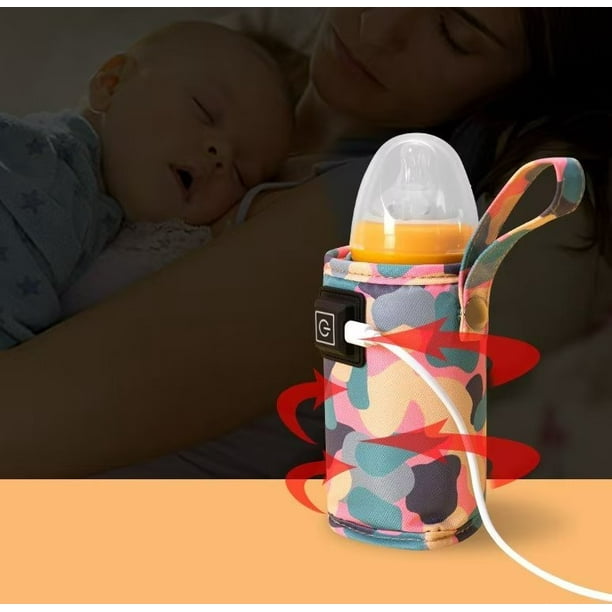 Calentador de agua y leche con USB para cochecito de bebé, bolsa de viaje  con