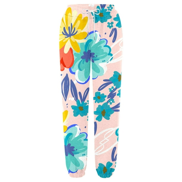 Gibobby pantalones senderismo mujer Legging elástico largo para mujer,  cintura con estampado floral, Gibobby