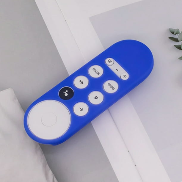 Funda protectora de silicona para mando a distancia para Chromecast con  mando a distancia de Google TV, color azul