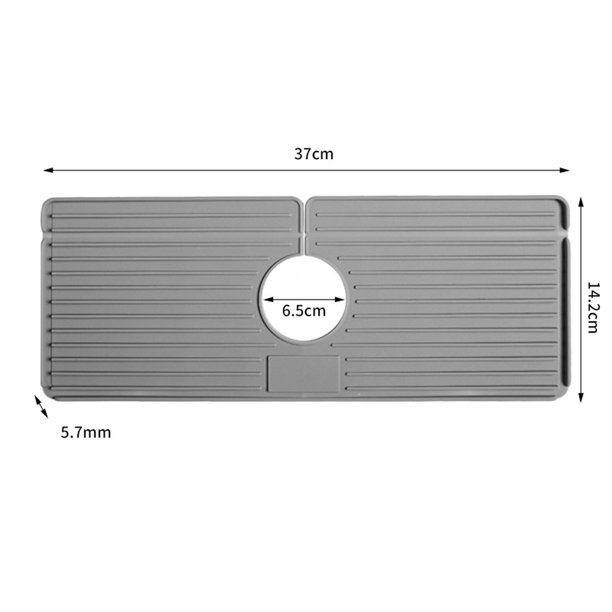 Alfombrilla de silicona para fregadero, 30 x 5.7 pulgadas, alfombrilla de  silicona para grifo de fregadero de cocina, almohadilla de drenaje para