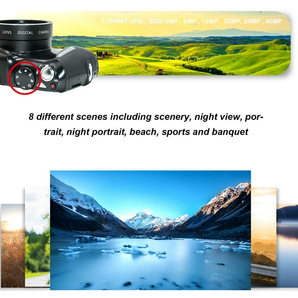 Cámara digital 4K para fotografía, enfoque automático 16X, cámara de  vlogging de 48MP con tarjeta SD de 32 GB, cámara compacta de pantalla  abatible de