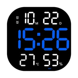Reloj de pared digital Temperatura Fecha Semana Pantalla Control remoto  Electrónica Azul Gloria reloj digital de pared