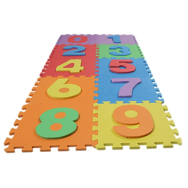 10x Alfombra de Espuma PE para Bebé, Puzzle de Gimnasio de Ejercicios con  Números de Sunnimix