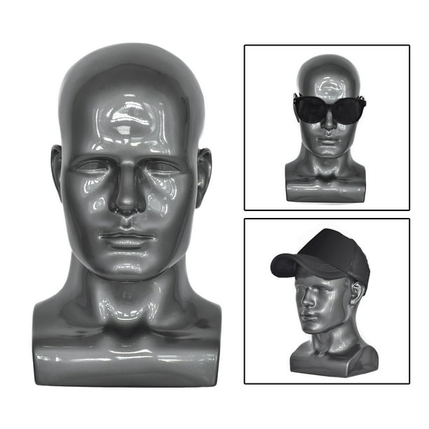 Hombre Mujer Maniquí Cabeza Busto Tienda Venta al detalle Peluca Sombrero  Soporte de exhibición de joyería kusrkot Busto de cabeza de maniquí