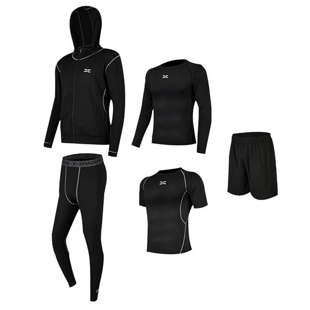  Traje de fitness para hombre, 3 piezas, conjunto de