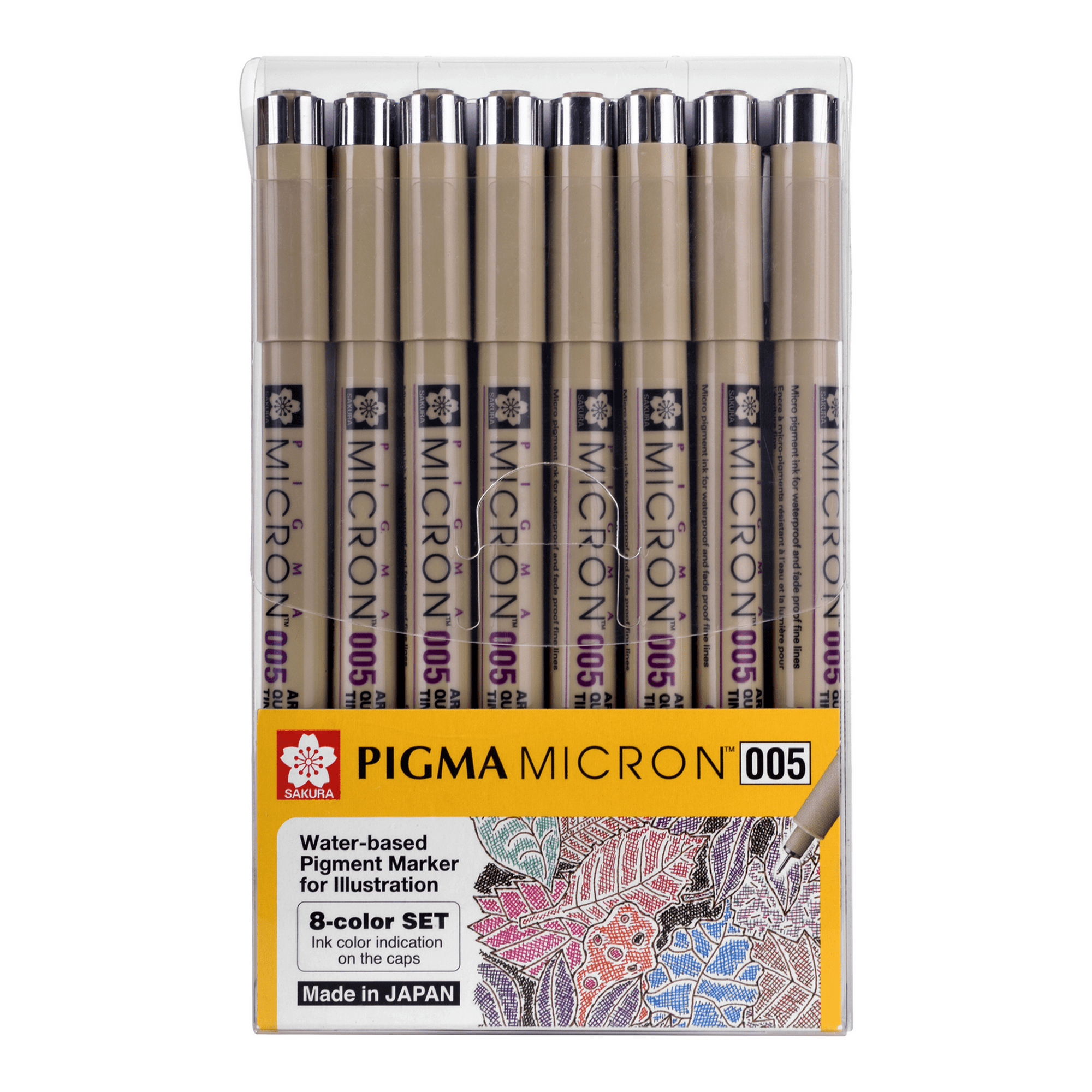Set Con 8 Estilógrafos De Colores Pigma Micron 005 SAKURA Pigma 8 ...