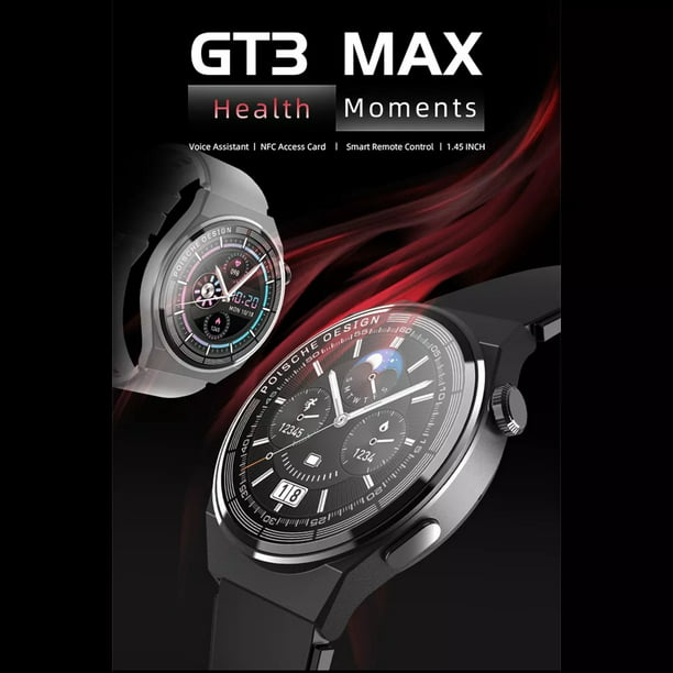 Smartwatch Reloj Inteligente GT3 Max Gps Llamadas 45 mm 3 Correas