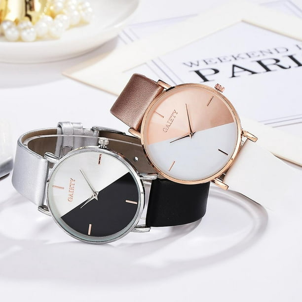 Reloj de pulsera con correa de expansión fácil de lector con esfera blanca  súper grande de 1.73 pulgadas, reloj de pulsera de moda con pantalla