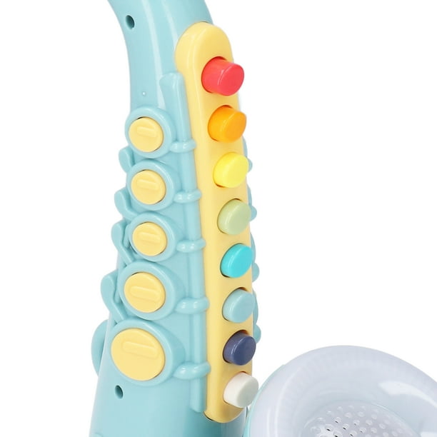 Juguete de saxofón para niños, juguete de instrumento musical ajustable  encantador para niños y niñas, regalo de cumpleaños para fiesta verde